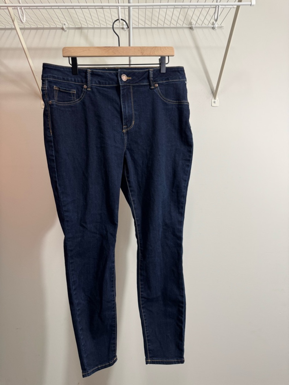 Maurices Navy High-rise Skinny Jeans